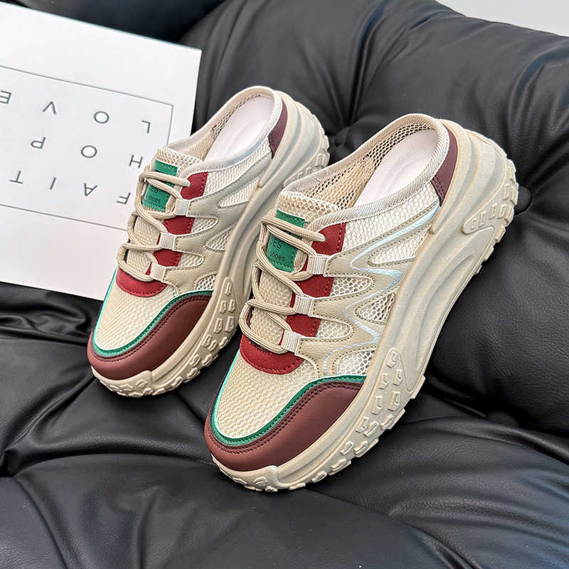 Fashion Legitimate Leather Thick Bottom Womens White Chunky Platform Shoes Girls' Shoes Size 44 High Heels Sneakers Sports Tenni