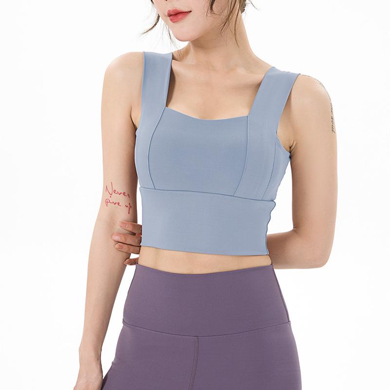 2024 Women's Summer Shockproof Sports Bra - Push-up Yoga, Running, Beautiful Back, Wide Straps Tank Top