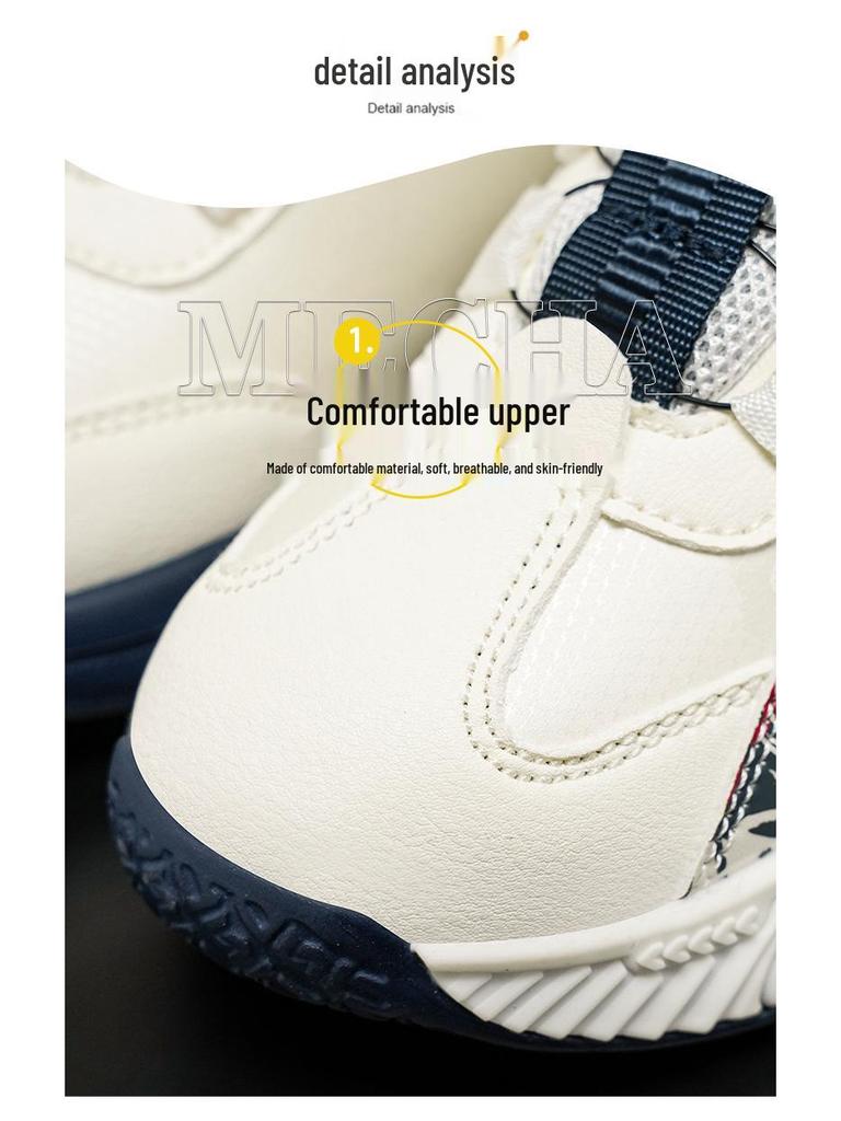 2025 Kids' Fleece-Lined Winter Sports Shoes: Durable, Shock-Absorbing Basketball Sneakers for Teens and Boys