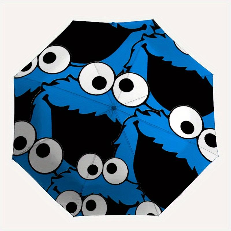 

1pc Sesame Street Automatic Umbrella - 8-Rib Foldable Design, Outdoor Adventures, Durable Canopy Material yy250827177
