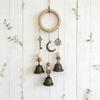 Witch Bell Protection Door Knob Hanger Rattan Wind Chime Crystal Blessing Ornament for Home Room Wall Decor Lucky Charm Supplies