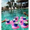 Inflatable Drink Holder, 20 Packs Flamingos Floats Inflatable Cup Floating Coasters for Summer Swimming Pool Party (20 Packs)