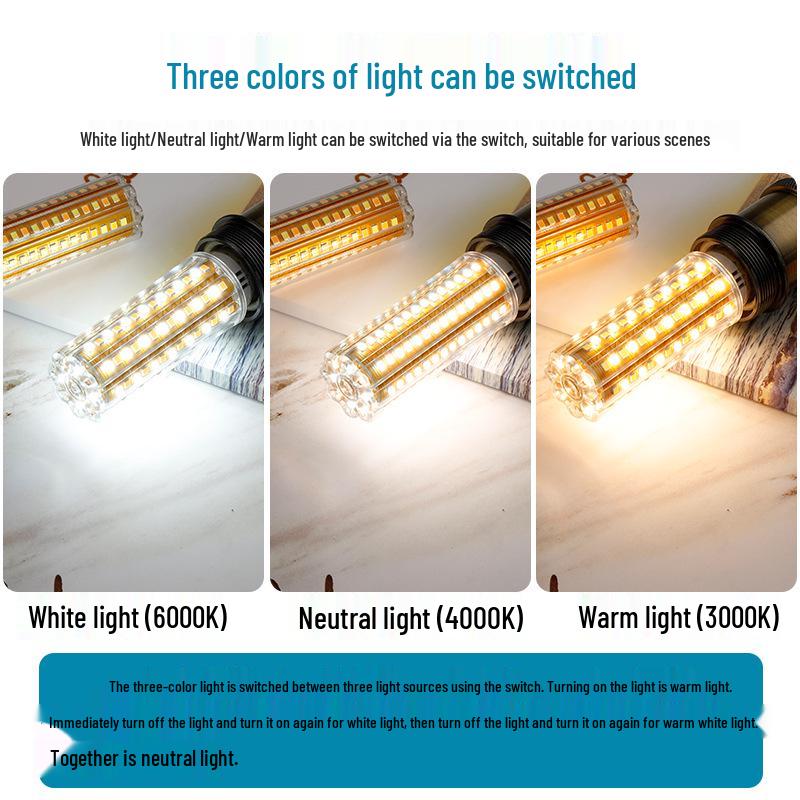 High Brightness LED Corn Bulb E14/E27 Screw Base 110v/220V Pendant Crystal Light for Indoor Lighting