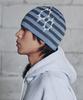 Lujeoseukeulleob Symbol Logo Striped Beanie Sky Blue