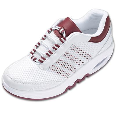 Anfamie Women's Easy Step Nurse Shoes, Mesh Fabric, Medical, Boat Sole, Comfortable for Nursing and Care, Air-Inflated Sole, Sizes 24.5-25.0cm, 2E, Wh