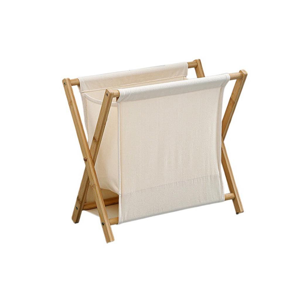 Bamboo Bracket Laundry Basket Foldable Dirty Clothes Organizer Collapsible Clothes Bins  Home