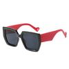 New square thick frame jelly color large frame round face Internet celebrity sunglasses UV protection personalized outdoor sunglasses