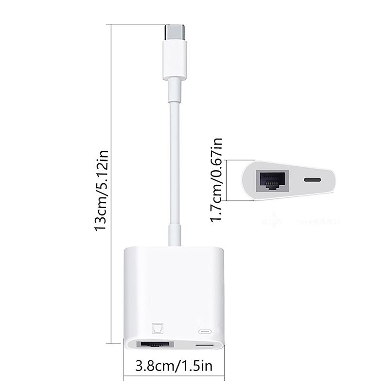 Connection Mobile Phone Adapter Lightning To Rj45 Port Ethernet Converter