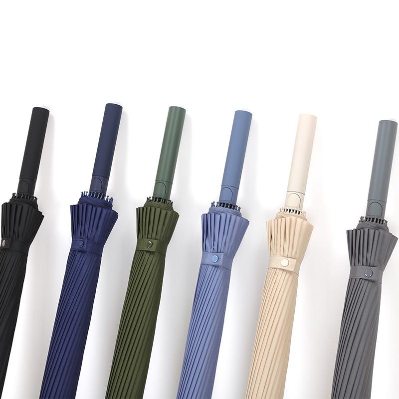 24 bone umbrella, automatic umbrella, large, large, large, straight rod, long-handled umbrella, weather and rain