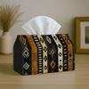 1pc Tribal Ethnic Pattern- Geometric Decorative Brown Design, Tissue Storage Box, Suitable for Kitchen, Living Room, Bedroom And Inside The Car Tissue