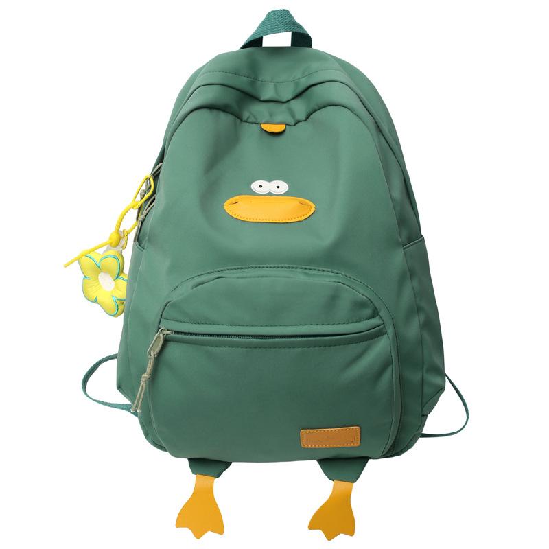 Cartoon Duck Backpack Plush Large Capacity Embroidered Shoulder Students Bag