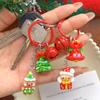 Cartoon Santa Claus Snowman Pendant Key Ring Cute Christmas Keychain Backpack Decoration Accessories Christmas New Year Gifts