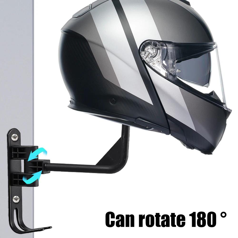 1/2pcs Motorcycle Helmet Rack Wall Mount with Hooks Metal Bicycle Helmet Display Hanger Stand for Coats Caps Rugby Helmet