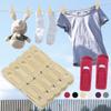 Portable Hat Closet Non-slip Household Dress Rack Coat Holder Hanging Hooks Velvet Hangers Clips
