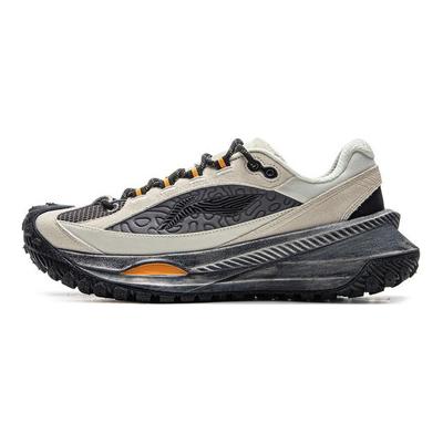 Li Ning Youxia Trendy Sports Plush Fashion Shock Absorbing Wear Resistant Low Top Casual Shoes Unisex Casual Shoes Cream-White Asphalt-Gray AZGV175-3