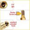2Pack Heavy-Duty Brass Air Nozzle With Quick Connector,Screw On Tire Inflator Chuck For Tire Inflator Gauge Compressor Accessories, Twist-On Chucks