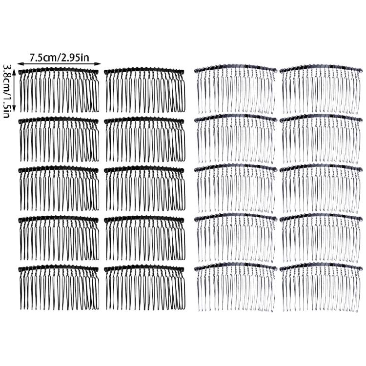 10pcs Vintage Wire Twist Comb Bridal Styling Girls Hair Accessories Jewelry for Elegant Bridal Looks