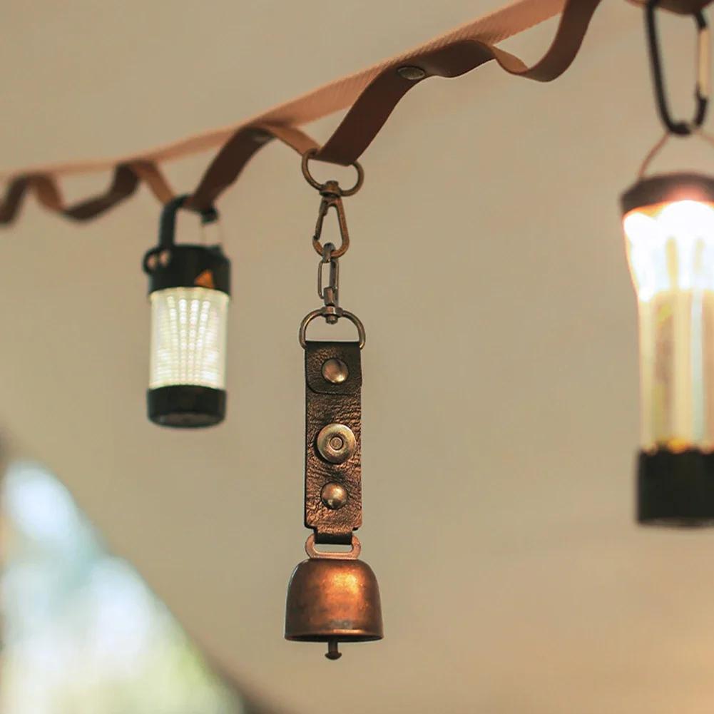 Outdoor Camping Bell Pendant Hook Design Jewelry Bell Keychain Pets Supplies Camping Tools Accessories for Atmosphere Decoration
