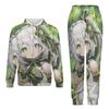 Popular Game Genshin Impact Cosplay Hoodies Set Male 3D Print Anime Tracksuit Jogging Outfits Harajuku Men Women Hoodie 2pcs Set