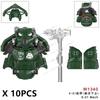 MOC Anime Series Military Mini Action Figures Armor Soldiers Weapons Accessories Building Blocks Models Bricks DIY Toys Gifts
