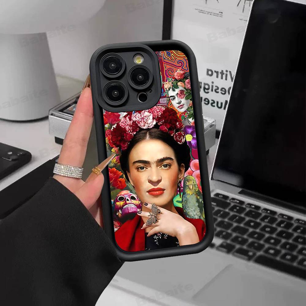 Fashion F-Frida K-KahlosS Phone Case For IPhone 11 12 13 16 15 17 14 Pro Max Soft Funda Silicone Cover