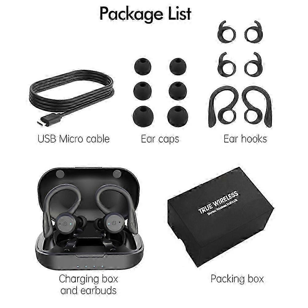 20 Hours Play Time Swimming Waterproof Bluetooth Earphone Dual Wear Style Sport Wireless Headset TWS Ipx7 Earbuds Stereo