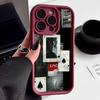 Ace of Spades Pattern Silicone Soft Case For iPhone 16 Pro Max 15 Plus 14 13 Pro 12 11 XS XR 8 7 Lens Protection Shockproof TPU Matte Phone Cover