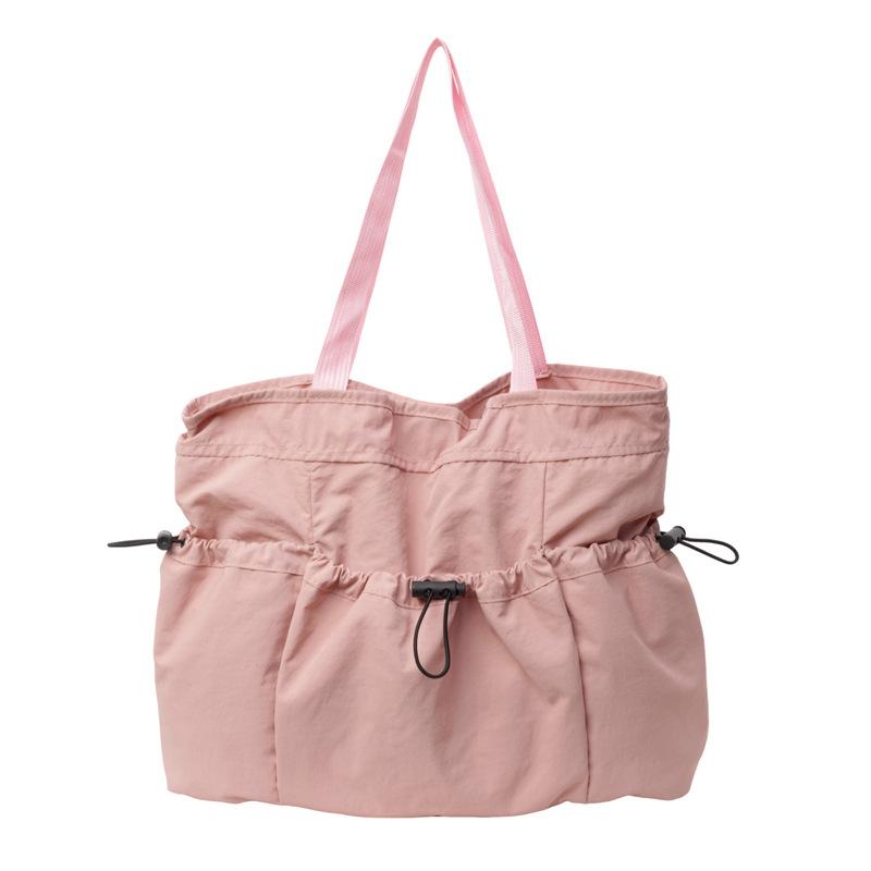 New Pleated Shoulder Bag Large-capacity Handbag College Student Class Simple Fashion Leisure Commuter Tote Bag Women