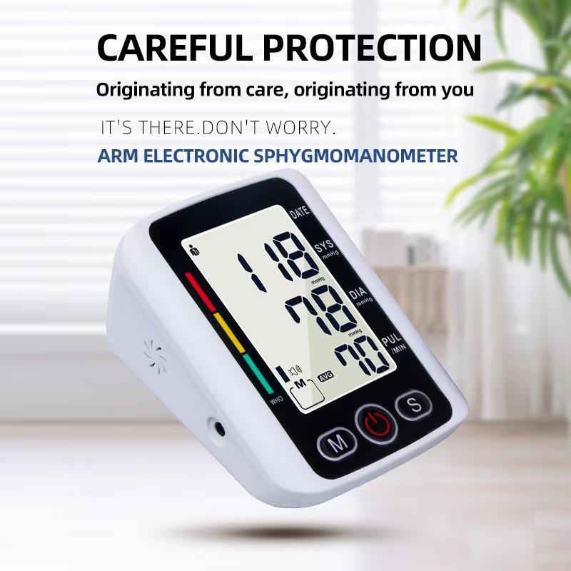 1Pc Electronic Sphygmomanometer English Arm Blood Pressure Meter Household Blood Pressure Meter Russian Blood Pressure Meter