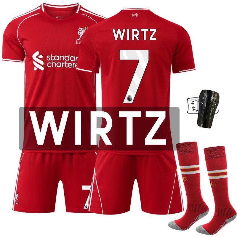 2 Quick-drying Club No. 1 Salah jersey Children's Liverpool home Nota football jersey set