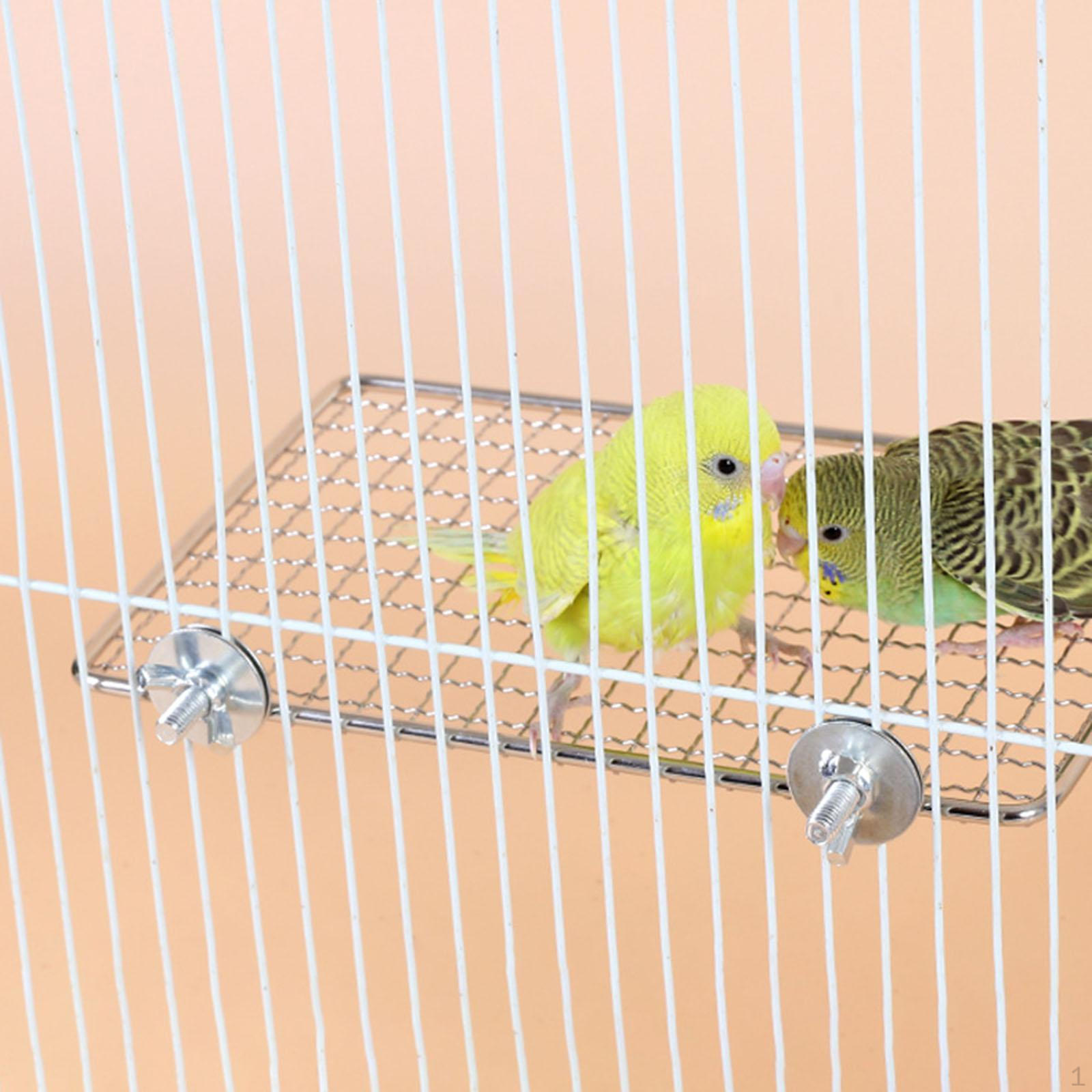 

Птичьи жердочки платформа полка стойка из нержавеющей стали упражнения прочная конструкция шлифовальные когти 20x15cm