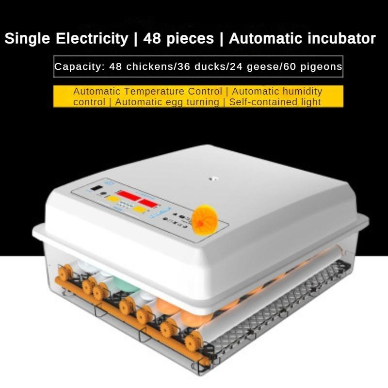 50W Small Household Egg Hatcher Multifunctional Intelligent Incubator Fully Automatic One Click Mini Incubator 53 * 24 * 48cm