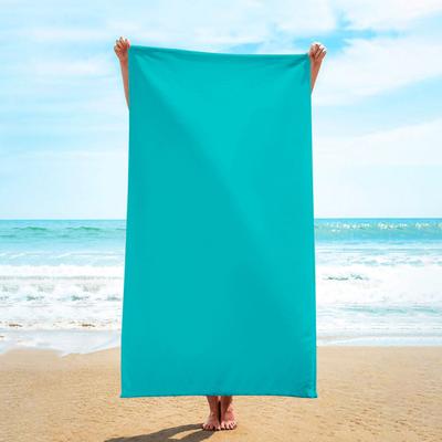 Serviette de plage en microfibre 55 x 28 pouces, sans sable, séchage rapide, absorbante, pour piscine, sport, camping, douche