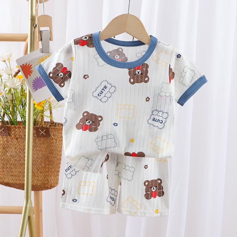 2026 Summer Children's Short Sleeved Shorts Cotton Set