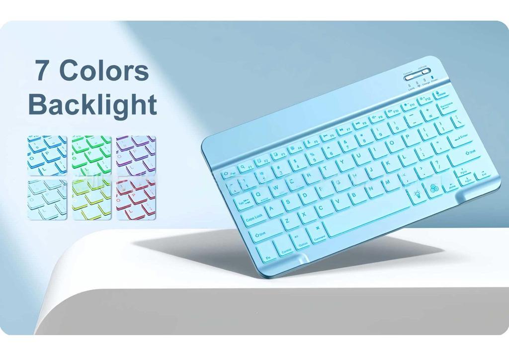 Universal Luminous Bluetooth Keyboard: Backlit, Magnetic, Portable for iPad, Samsung, Xiaomi & Huawei Tablets