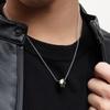 [Shinjuku Gin No Kura] Hammered Black Ring, Surgical Stainless Steel Necklace, Men's Pendant, Hypoallergenic