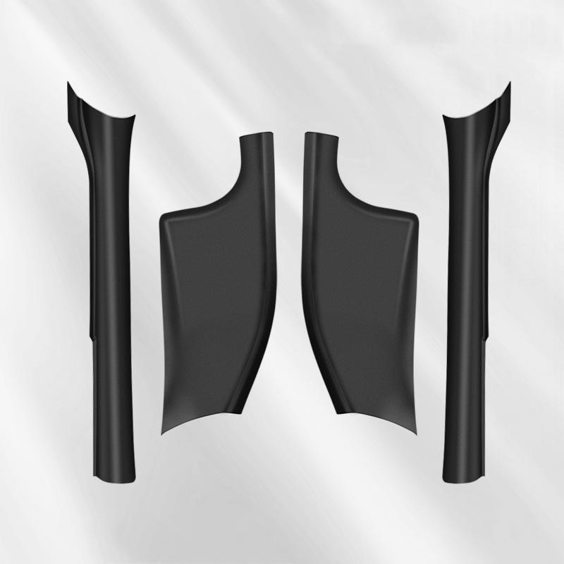 Suitable for Tesla's Built-in Threshold Strip, Carbon Fiber Pattern, Front and Rear Welcome Pedal Decoration Modification Accessories