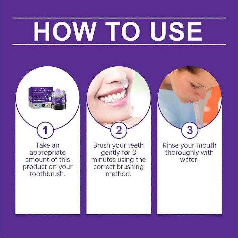 2pcs New Dental restoration mineral powder, mineral tooth powder, teeth whitening