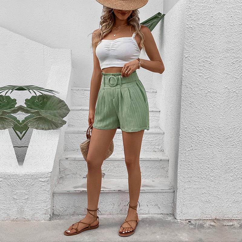 YYFS Dámské módní šortky s jednobarevným potiskem pro volný čas