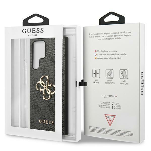 Guess Guhcs24L4Gmggr S24 Ultra S928 Czarny/Black Hardcase 4G Big Metal Logo