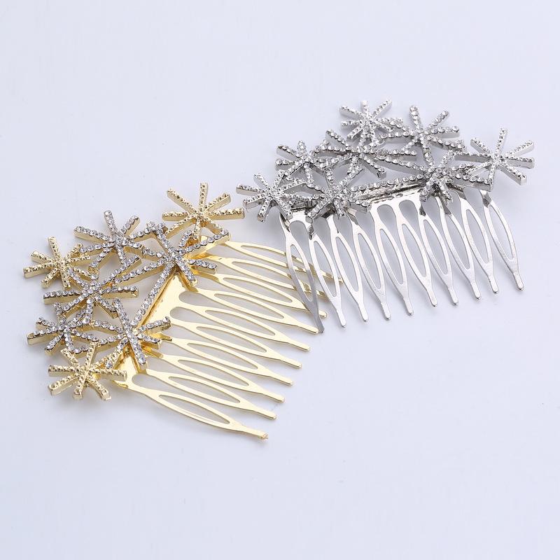 Snowflake Crystal Bridal Hair Comb - Elegant Updo Accessory & Christmas Gift