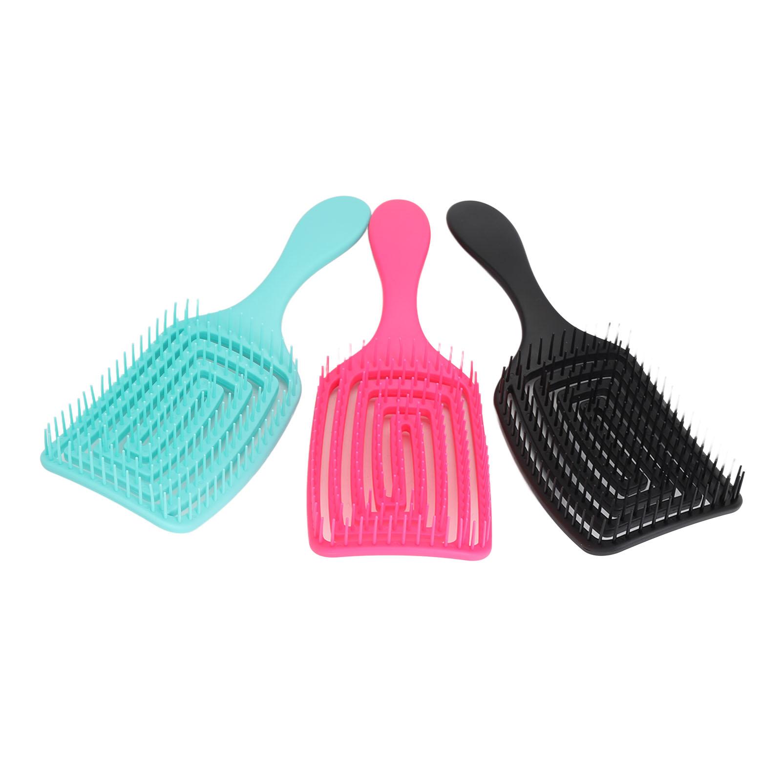 

3 шт. изогнутая расческа Hiar для распутывания волос, выдолбленная, сухая и влажная, для укладки волос, для домашнего салона