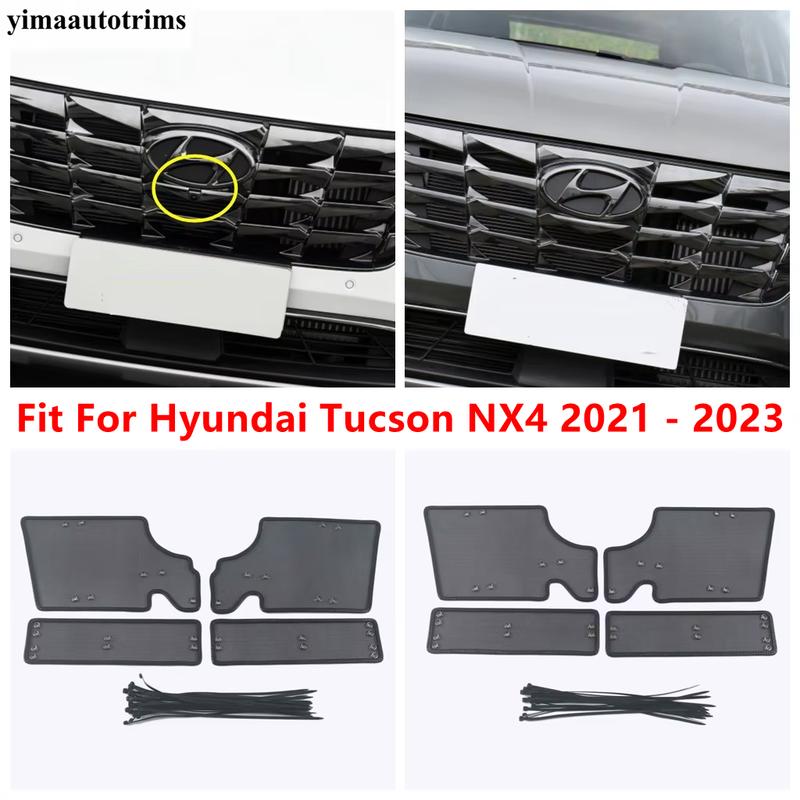 Car Front Middle Grille ect Screening Mesh Net Grille Dust Protection Trim Accessories Fit For Hyundai Tucson NX4 -