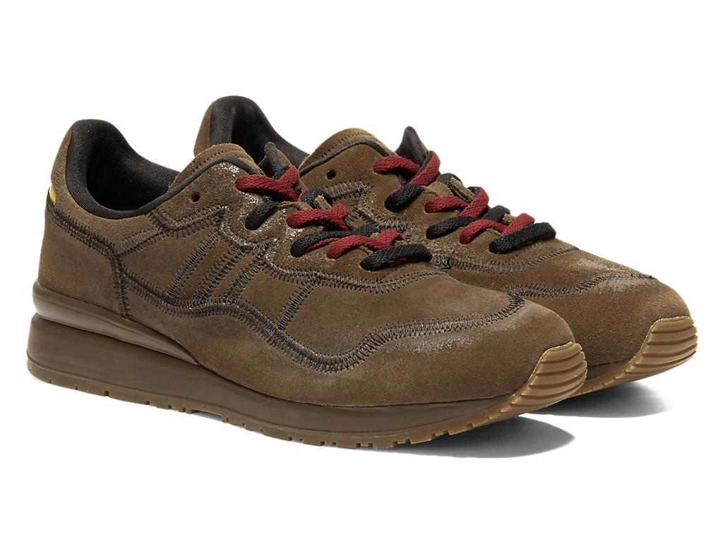 1183C447-201 ONITSUKA TIGER Tiger Ally Stitch Коричневый Шторм Ярко-желтый(Мужской) 10