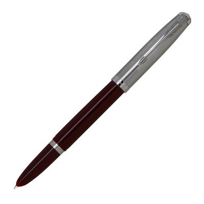 PARKER rašiklis su rašalu F plonu galiuku 51 Bordo spalvos CT 2123499 Oficialiai importuotas, dvigubos paskirties,
