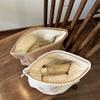 Handwoven Cotton Makeup Bag – Artistic Crochet Cosmetic Pouch with Zipper, Minimalist Clutch for Women