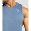 Gymshark React Drop Arm Tank Faded Blue A2a8o Ucmg