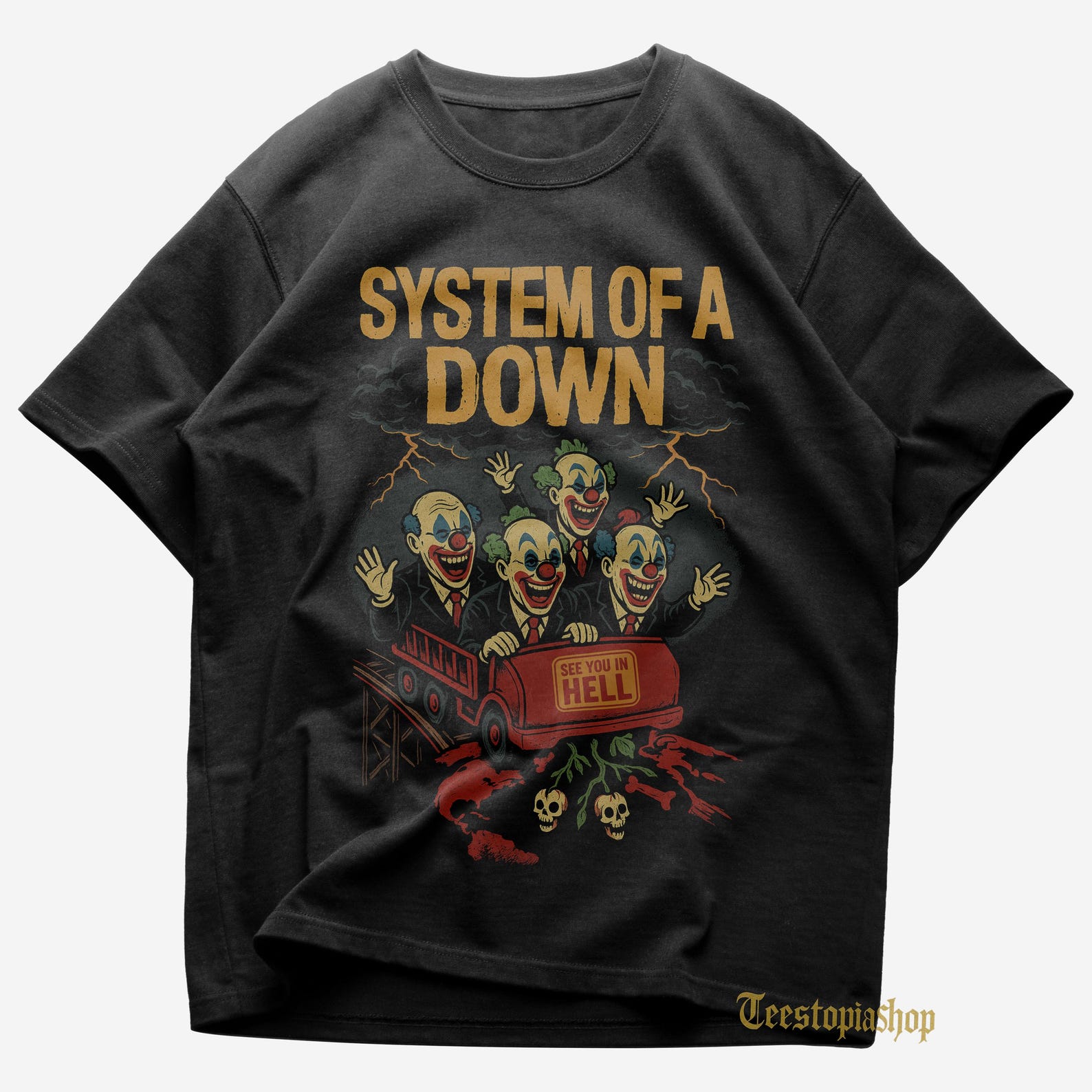 System Of A Down T shirt - Metal Music Shirt - Toxicity - SOAD Shirt - System Of A Down Merch - Unisex Rocker Clothing S