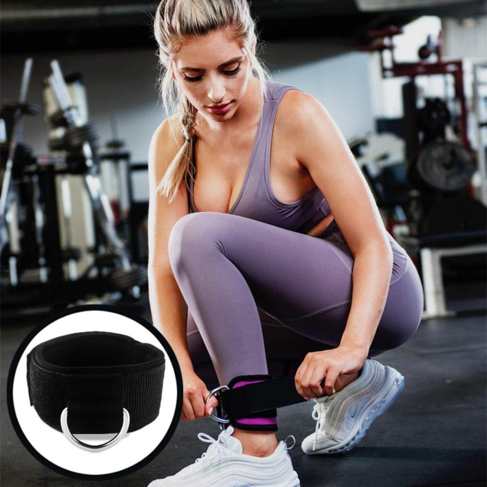 2pcs Adjustable Ankle Strap Brace D Shape Buckle Wrist Straps Durable Ankle Cuffs Straps  Gym