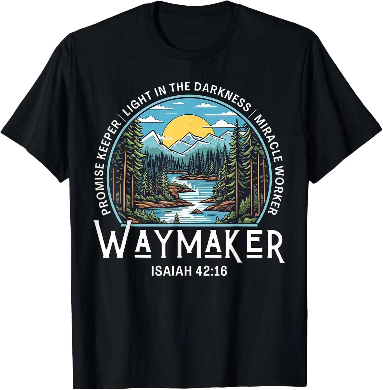 

Waymaker Promise Keeper Miracle Worker Christian Bible Verse T shirt XL